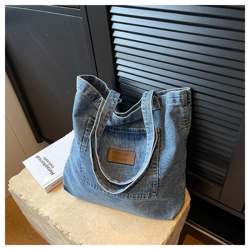 Ленивый ветер Ретро Джинсовая сумка 2025 Новая Тисненая Сумка-тоут через плечо