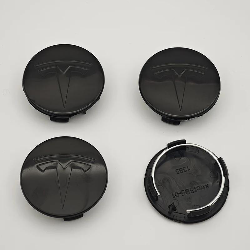 bfxhr7 4Pcs 56mm ABS Tesla Wheel Center Hub Cap Emblem Logo Car Rims Cover Hubcap For Tesla Model 3 Y X S Original Badge Accessories