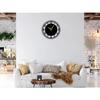 Стильные настенные часы с цифрами/Большие часы и настенный орнамент/Металлические настенные часы для спальни, офиса -Черный