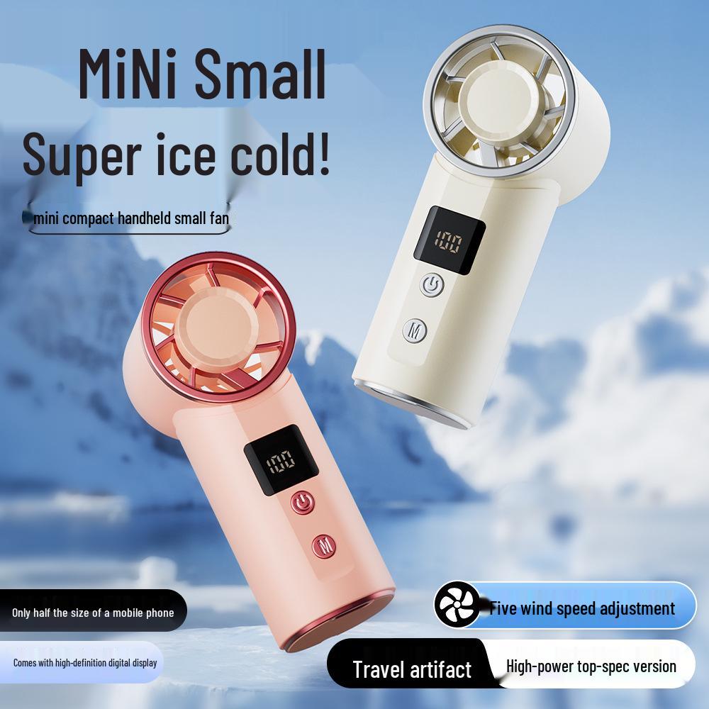 2025 USB Rechargeable Portable Cooling Fan with Digital Display