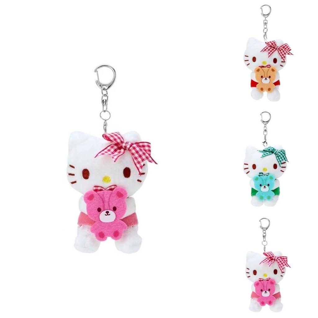 Очаровательная плюшевая игрушка-медвежонок Sanrio, разноцветный брелок-китти для девочек с милым дизайном