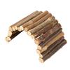 Hamster Bendy Wooden Bridge Ladder House for Reptile Mice Rodents Small Animal Chew Toy(Small)