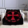 Crusade Cross Templars Knight Printed Blanket Flange Warm Blanket Bed Linings Picnic Blankets Home Travel Born Birthday Gift