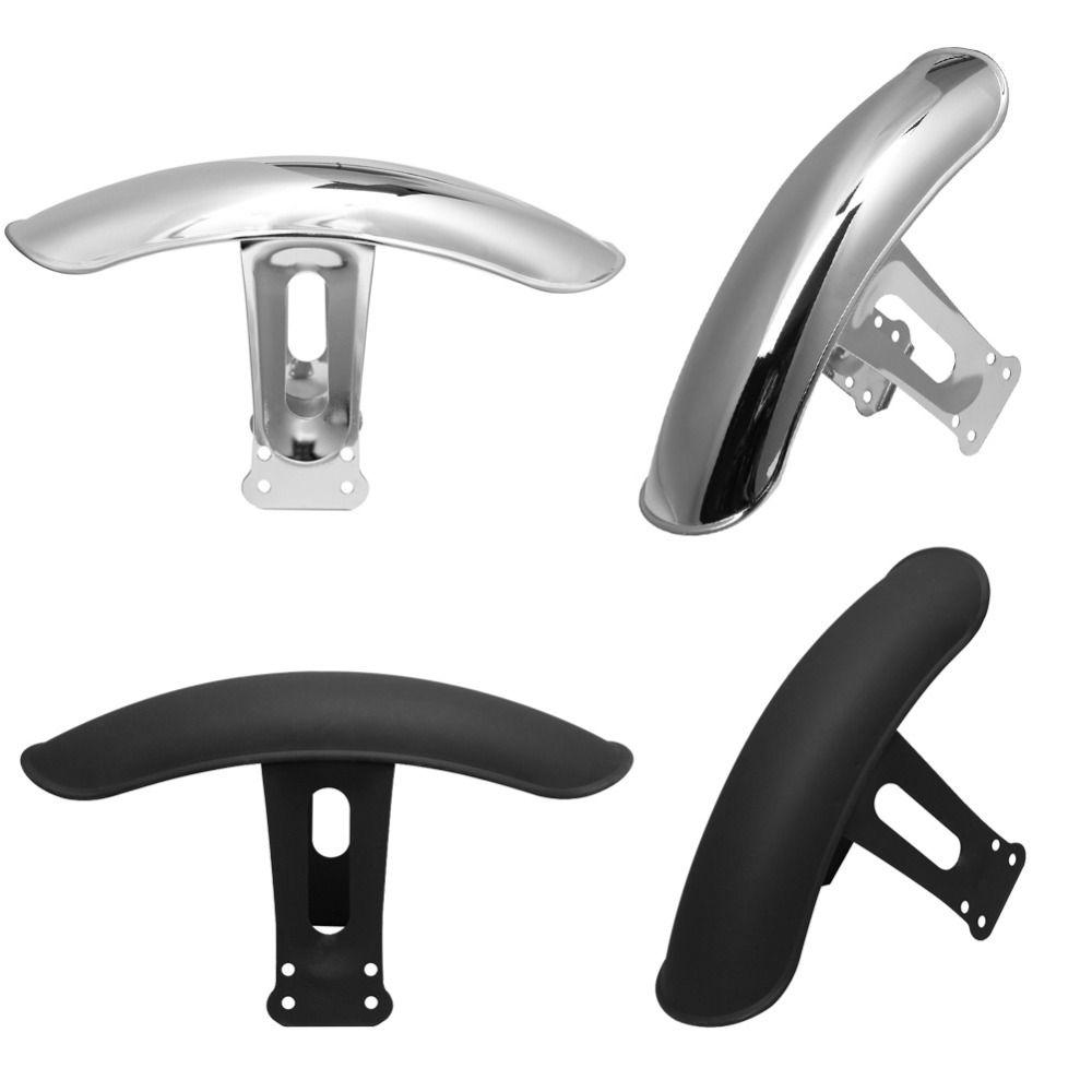 Metal Motorcycle Retro Front/Rear Fender Black \Chrome Tire Position Mudguard Motorcycle
