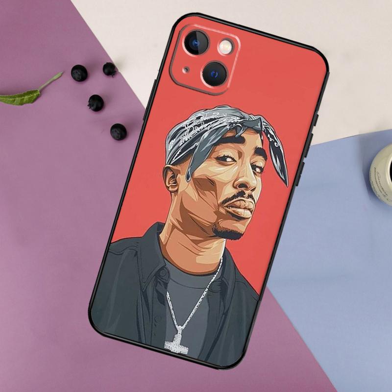 2pac tupac Crown 2 pac Case For IPhone 18 16 15 14 13 12 11 Pro Max Mini X XR XS Max 7 8 Plus 2 Bumper Cases Cover