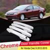 Для Honda Civic 9 2012 2013 2014 2015 Роскошный хромированный чехол для дверной ручки, накладка, крышка, чаша, автомобильные наклейки, аксессуары, гарнир, ABS