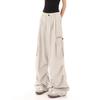 2025 Women's American Retro High-Waist Wide-Leg Parachute Cargo Pants - Spring/Autumn, Quick-Drying