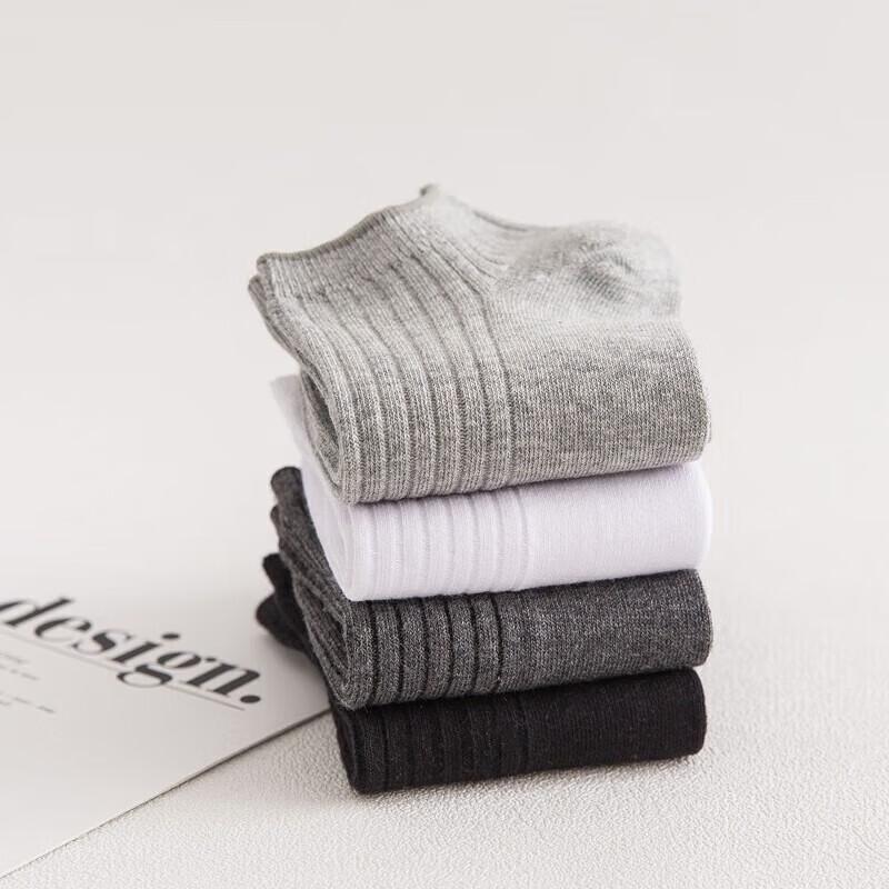 Cotton Thirteen Men's Short Socks Spring Summer Breathable Odor-Resistant Solid Black Low-Cut Boat Socks Casual Ankle Socks 10 Pairs