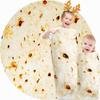 Novelty Tortillas Throw Blanket Flannel Swaddles Napping Blanket for Baby Toddlers Teens Funny Gift Realistic Pattern