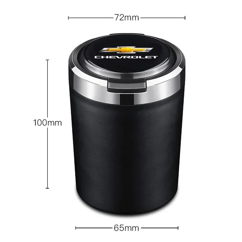 Car Logo Ashtray With Led Light For Chevrolet Cruze Lacetti Captiva SS Z71 Equinox Trax Impala Spar Car Styling Accessories