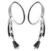 2Pcs Motorcycle Modified Round Rearview Mirror Chrome Rear View Side Mirrors