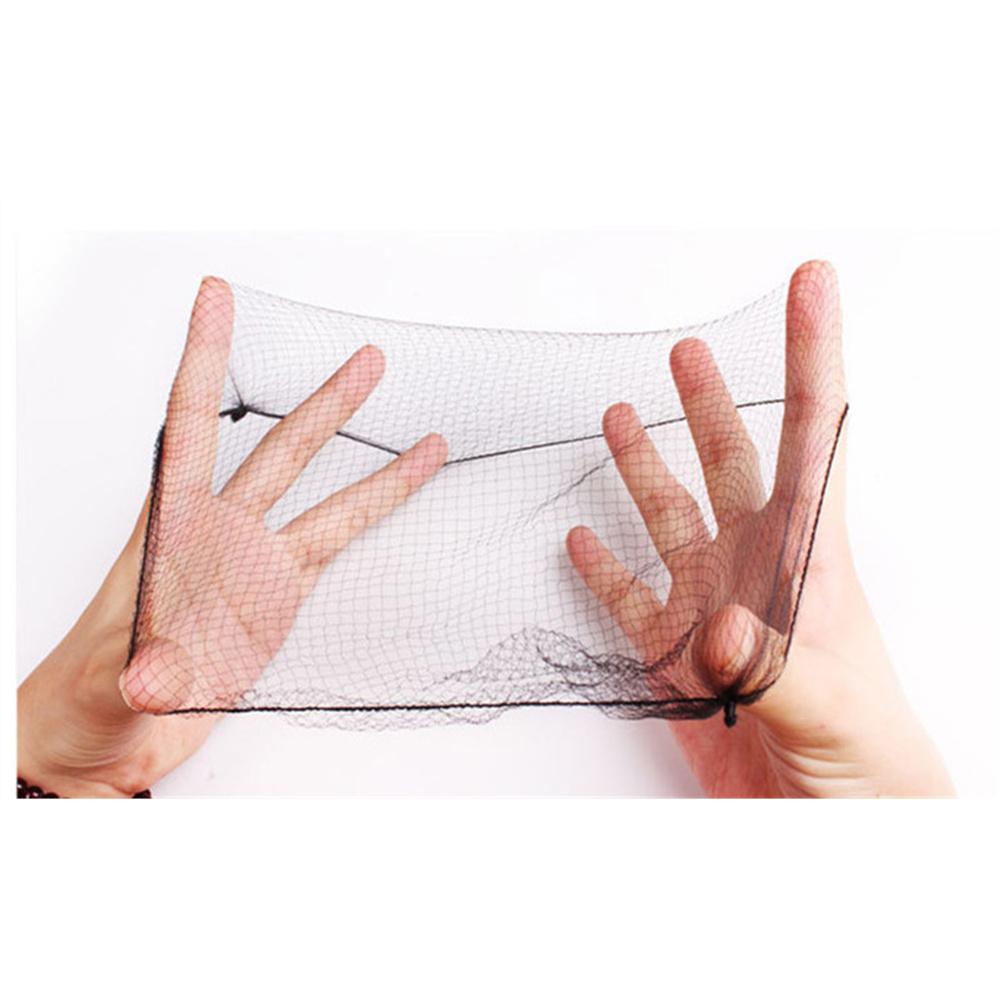 100Pcs Black Invisible Hair Nets Bun Cover Elastic Edge Mesh Hairnet Stretch Cap