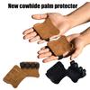 Leather Weight Lifting Training Gloves Palm Protection Fitness Gymnastics Grip Pull Up Weightlifting Workout Protector