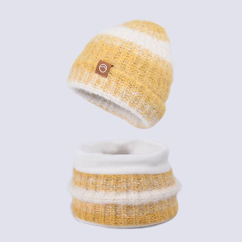 Childrens Knit Beanie Hat Set With Windproof Ear Protection For Winter Outdoor Use
