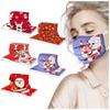 10pc Disposable Christmas Snowman Elk  Print Face Adult Facemask Breathable Anti-Dust Safety Mask