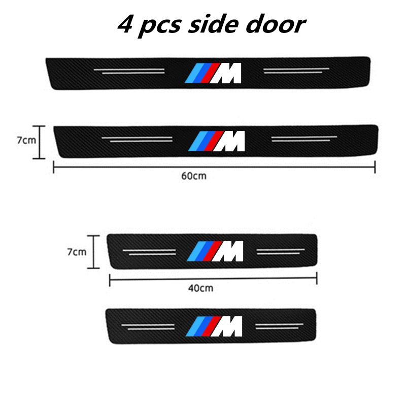 DSJW3 Для BMW M3 M5 M6 X3 Накладки на пороги из углеродного волокна E46 E36 E90 F30 G20 E34 Защита от царапин Аксессуары для тюнинга экстерьера автомобиля