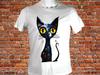 Unisex Cotton T-Shirt Regular Fit Print ABSTRACT CAT M-3XL