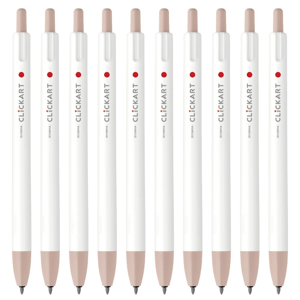 Zebra Clickart Brown Sugar 10 Water-Based Pens, Pens, B-WYSS22-ES