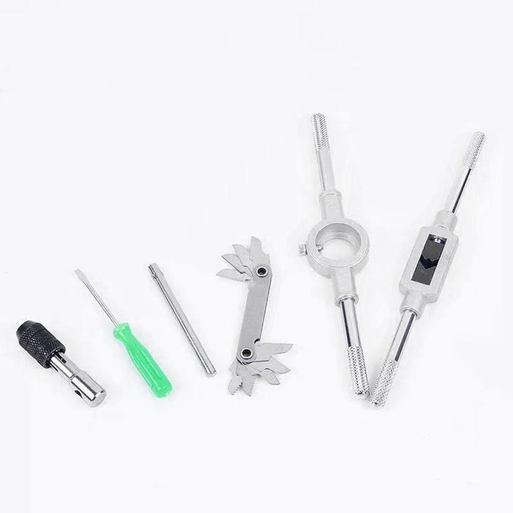 Набор метчиков и плашек 40 шт. Метрические размеры Метчик Ручной инструмент для нарезания резьбы М3 М12 с кейсом для хранения