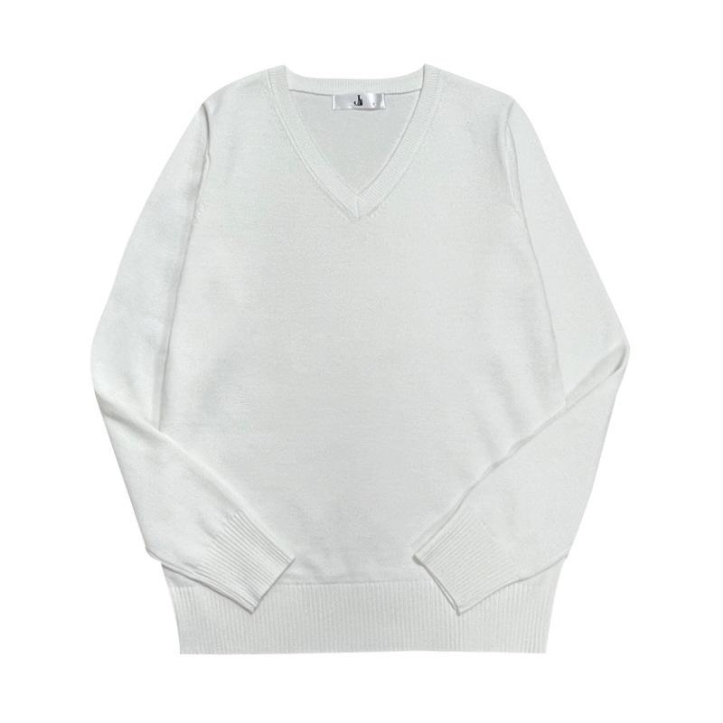 Пуловер с V-образным вырезом, вязаный в стиле японской школьной формы JK, для студентов - Унисекс, с длинным рукавом, в наличии.