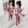 Girls' Corduroy Suit Winter Autumn Little Girl Autumn and Winter Korean Style Two-piece Suit