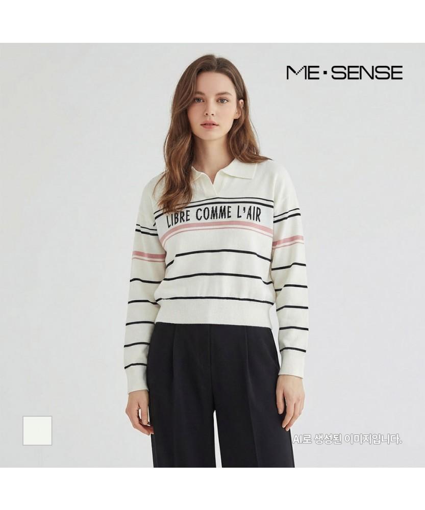 MESENSE Lettering St Collar Knit_Mb42Knm602Z