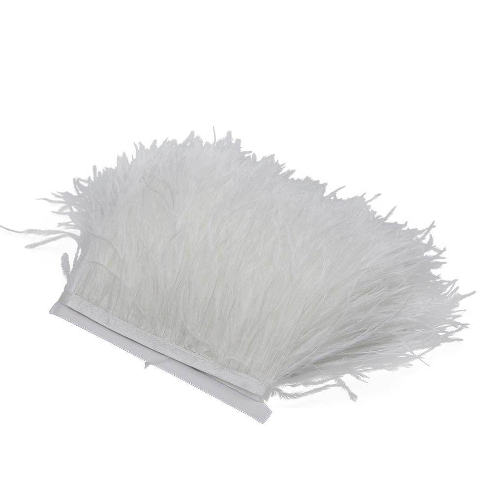 Feather1M 5M 10M 8-10см Черно-белые Страусиные Перья Тесьма Лента Многоцветные Перья для Шитья Перьевых Поделок Украшения Платья Одежды