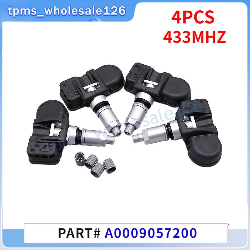 A0009057200 TPMS 433 МГц Датчик шин 4 шт. Для Mercedes-Benz W246 W204 C117 W212 X156 X166 Система контроля давления в шинах 0009057200