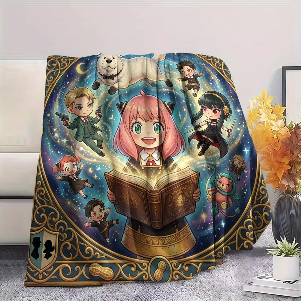 Anya Forger Print Flannel Blanket, Ultra Soft High Quality All Seasons Warm Throw, Home Decor Cozy Blanket, Perfect Christmas Gift
