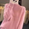 Women's Loose Fit Sweater with A Half High Collar As A Base Layer for Women Winter Thick Top