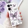 Чехол для OPPO Reno13 Pro 5G CPH2697 Модный Цветок Бабочка Мягкий Силиконовый Чехол для Телефона Для OPPO Reno 13 CPH2689 Reno13Pro Бампер