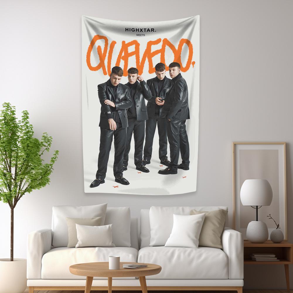 Rapper QUEVEDO Tapestry Digital Prints Flag Fashion Home And Garden Decor Wall Hanging Living Room Bar Background Wall Banner