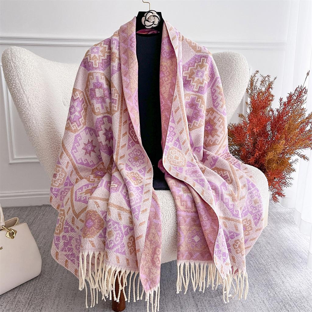 Autumn and Winter Travel Warm Cashmere Shawl Scarf Fashion Women Luxury Print Pashmina Blanket Wraps Female Poncho Bufanda