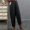 Женские повседневные брюки, эластичные, с высокой талией, свободный крой, утолщенные спортивные брюки с карманами, однотонные повседневные брюки