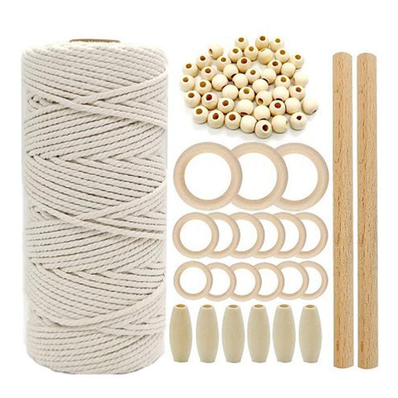 Набор пряжи для макраме своими руками, подвесные вешалки для растений, набор для рукоделия макраме для начинающих