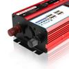 Автомобильный инвертор питания 500 Вт с 4 USB-портами - Красный фотоэлектрический многорозеточный преобразователь