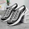 Women's Summer New Half Drag Women's Shoes, Fly Woven Fabric Shoes, Convenient Casual Shoes