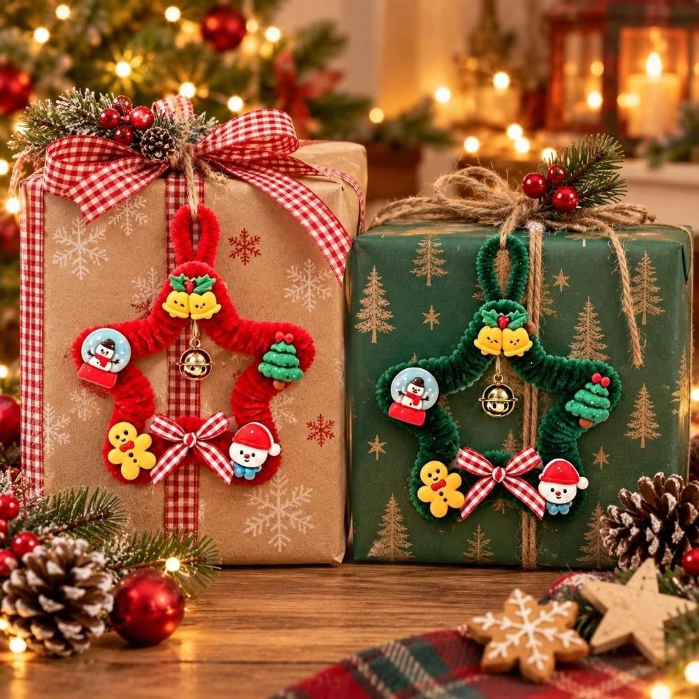 With Bell Plush Star Hanging Decoration Plush Jingle Bell Charm Festive Pendant Home Decoration