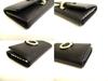 Authentic BVLGARI Black Leather Logo Clip 6 Pics Key Cases #9910  Open box