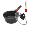 RANXINGST 16cm Saucepan with Lid, Induction & Gas Compatible, Milk Pan, Removable Handle, Non-Stick, Teflon Coated, Easy To Clean, PFOA & PFOS Free, B