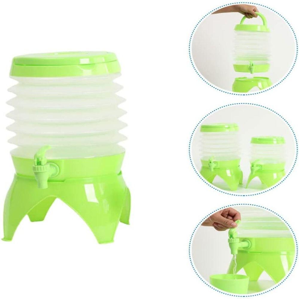 Кемпинг Открытый Контейнер для Воды Диспенсер для Лимонада с Дизайном Ручки Складной Контейнер для Воды