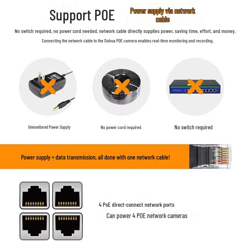 Dahua DH-NVR1108HC-8P-HDS4 8-канальный POE NVR CN вилка (адаптер в комплекте)