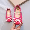 Girls' Patent Leather Candy Color Princess Shoes - Autumn Soft Sole Bean Shoes