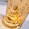3D Световая День Рождения Открытка Складная Типа с Музыкальными Подарочными Карточками-Сообщениями с Конвертом Pop Up Открытки Приглашения Принадлежности для Вечеринки по Случаю Дня Рождения