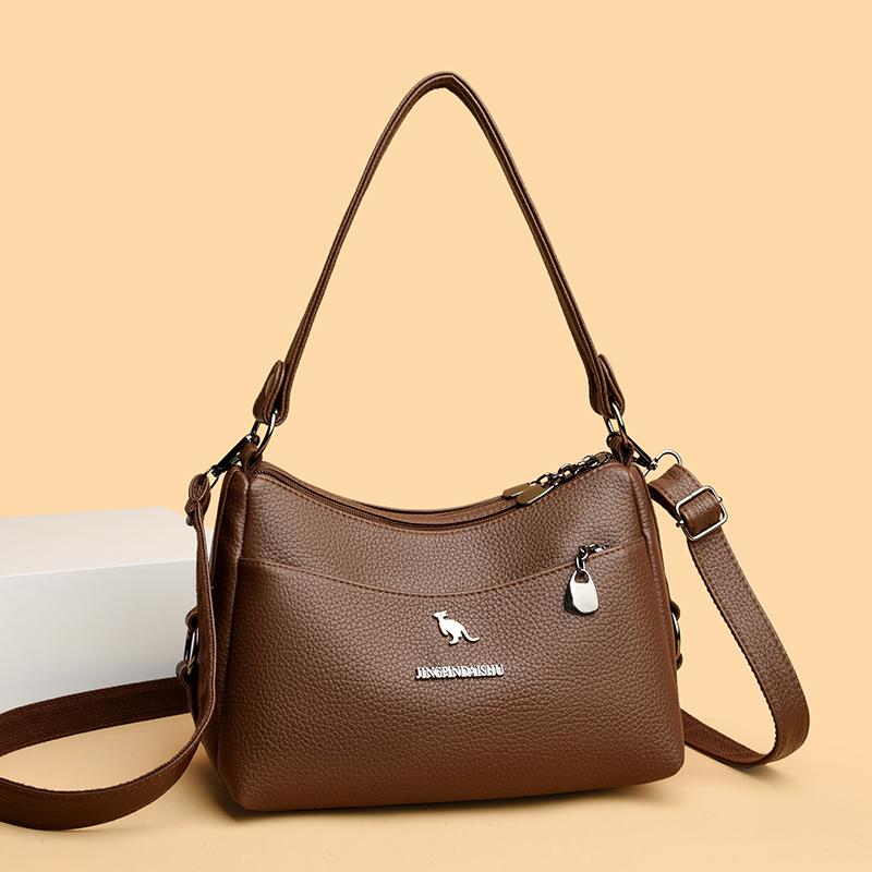 Женская сумка через плечо из ПУ большой вместимости