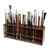 Paint Brush Holder for Artist Wall Mount Brush Rack Wooden Paintbrush Organizer 67 Holes Freestanding Art Supply Container