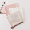 Super Beautiful Solid Color Bare Pink Shining Tassel Cotton and Hemp Scarf Long Silk Scarf Sunscreen Shawl Dual Use Japanese Original