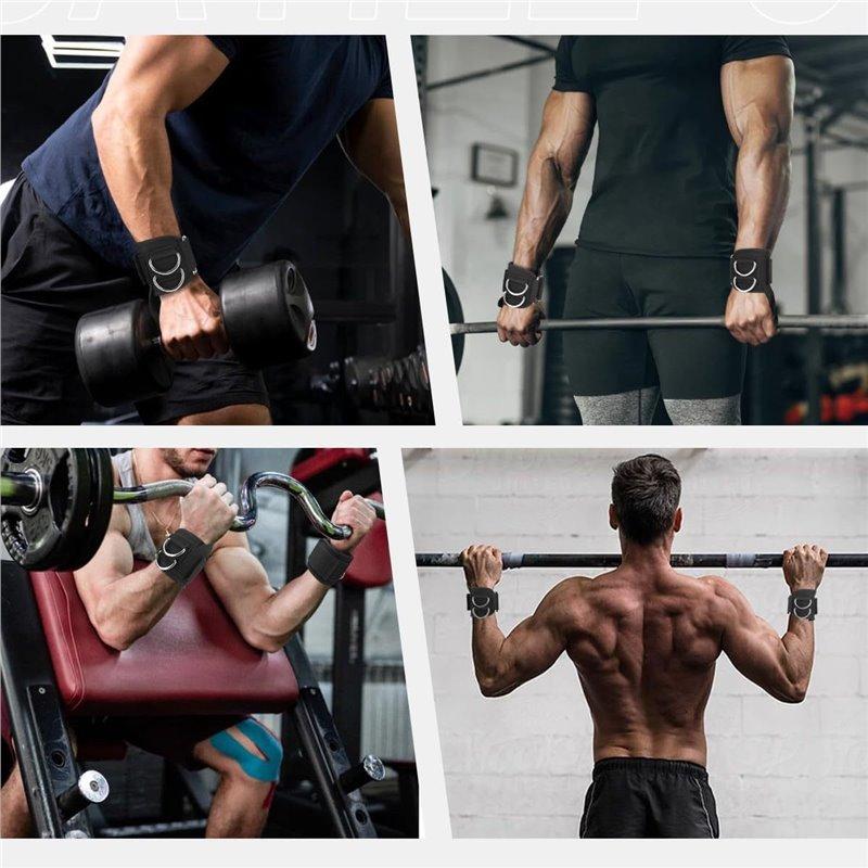 Deadlift Lifting Straps Gym Gloves Pull Up Bar Back Training Wrist Support for Men Women Non-Slip Breathable
