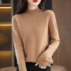 Autumn and Winter Women's Half-high Neck Knitted Sweater Loose Thin Bottoming Shirt