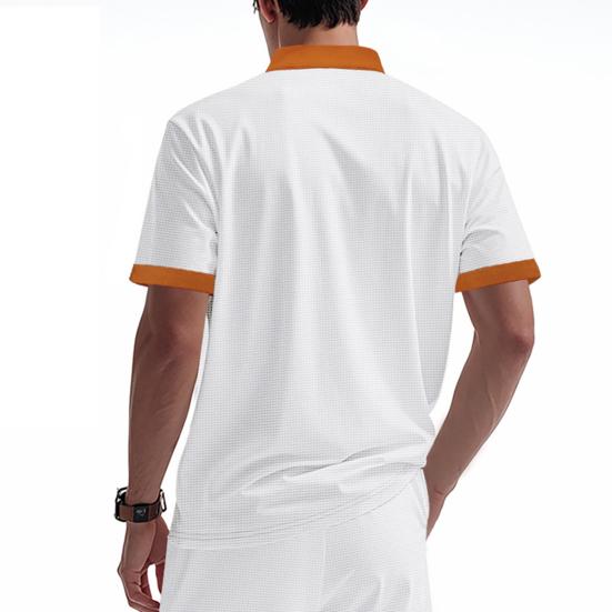 Мужская рубашка с V-образным вырезом на бретелях, цветная футболка с коротким рукавом в вафельную клетку, повседневная летняя футболка для повседневной вечеринки, офиса, путешествий